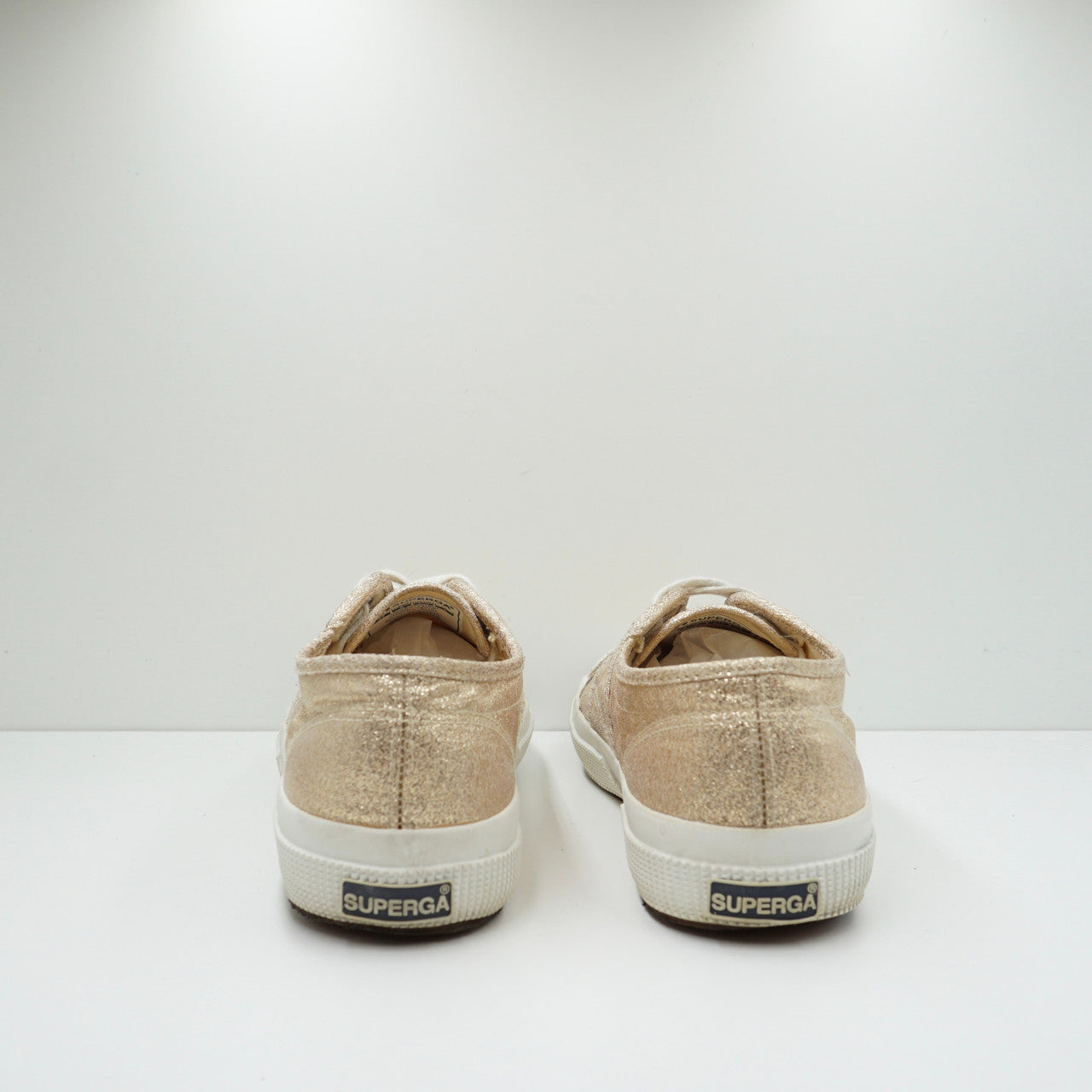 Superga gold store glitter