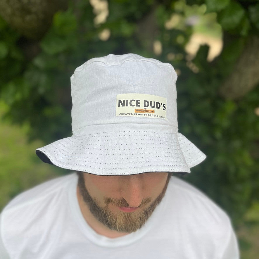 Nice Dud's White/Black Bucket Hat