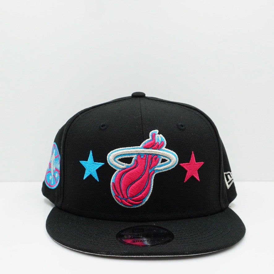 New Era Miami Heat Logo Snapback Cap