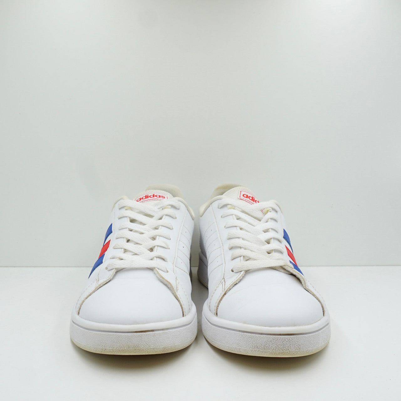 Adidas Grand Court Base White Blue Active Red