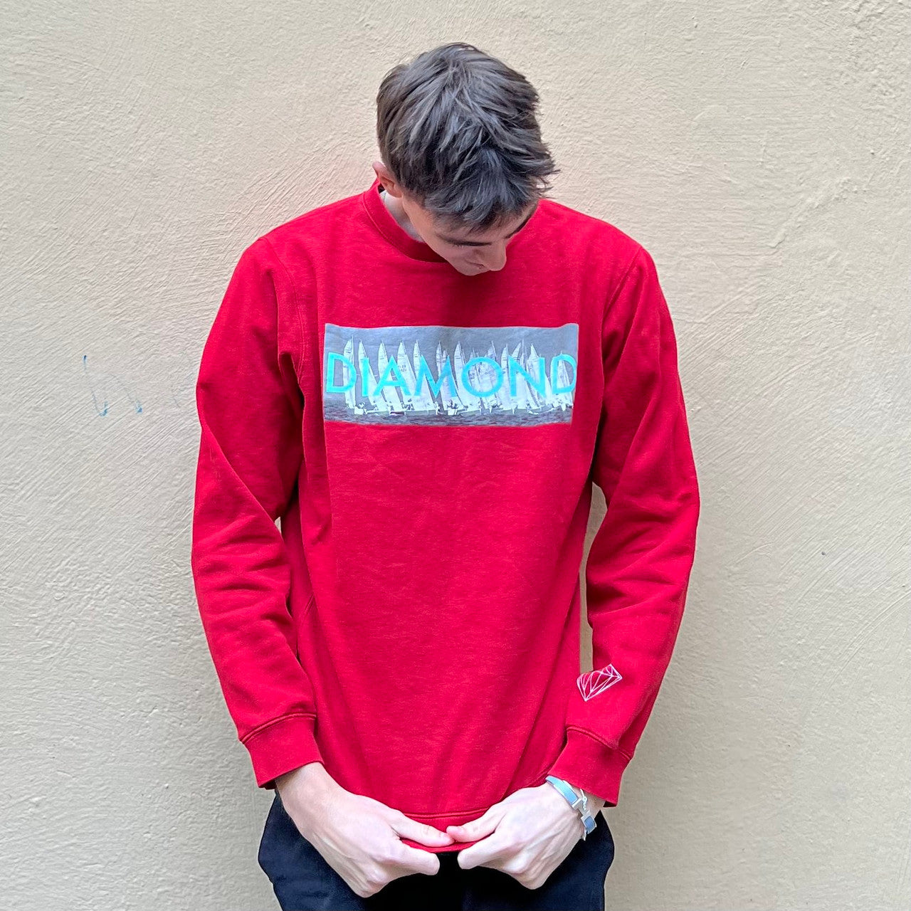 Diamond Supply Co Red Sweatshirt