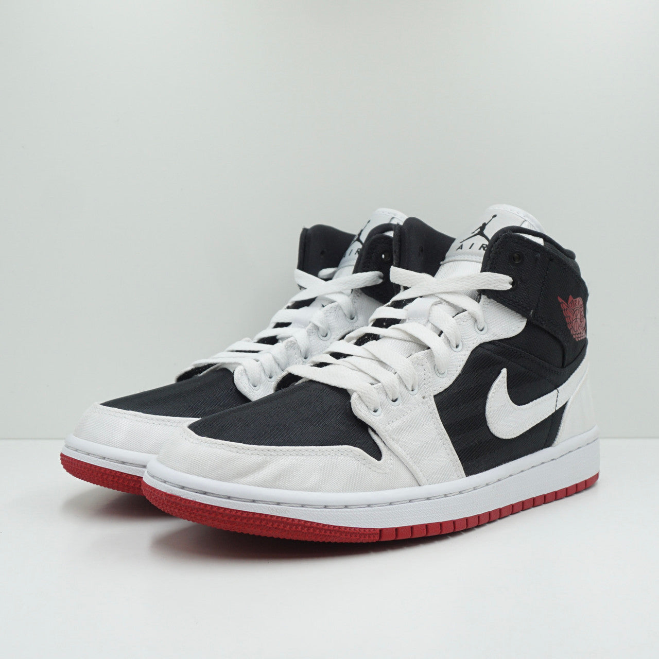 Jordan 1 Mid SE Utility Canvas White Black Gym Red (W)
