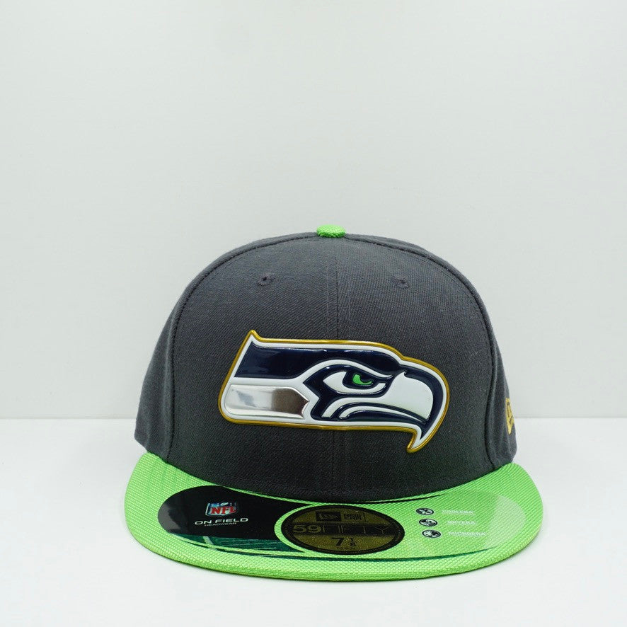 New Era Seattle Seahawks Logo Fitted Cap