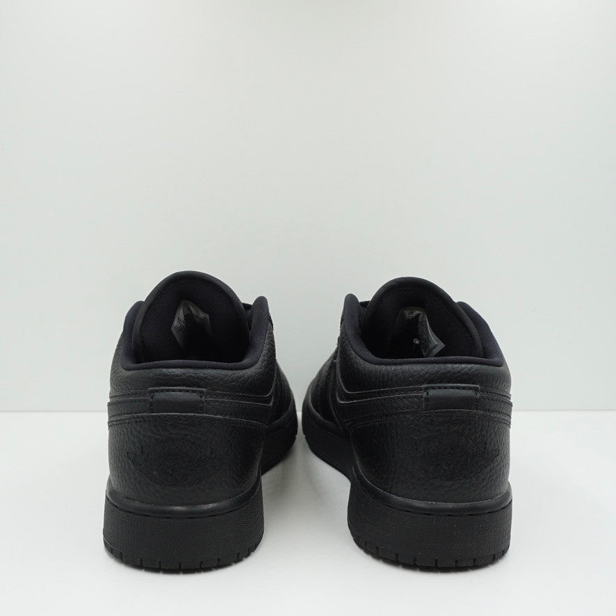 Jordan 1 Low Tumbled Leather Black (GS)