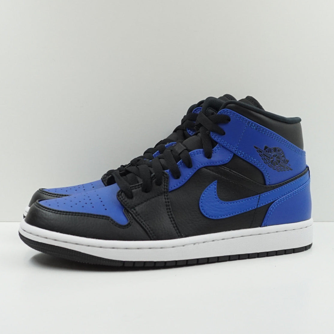 Jordan 1 Mid Hyper Royal Tumbled Leather