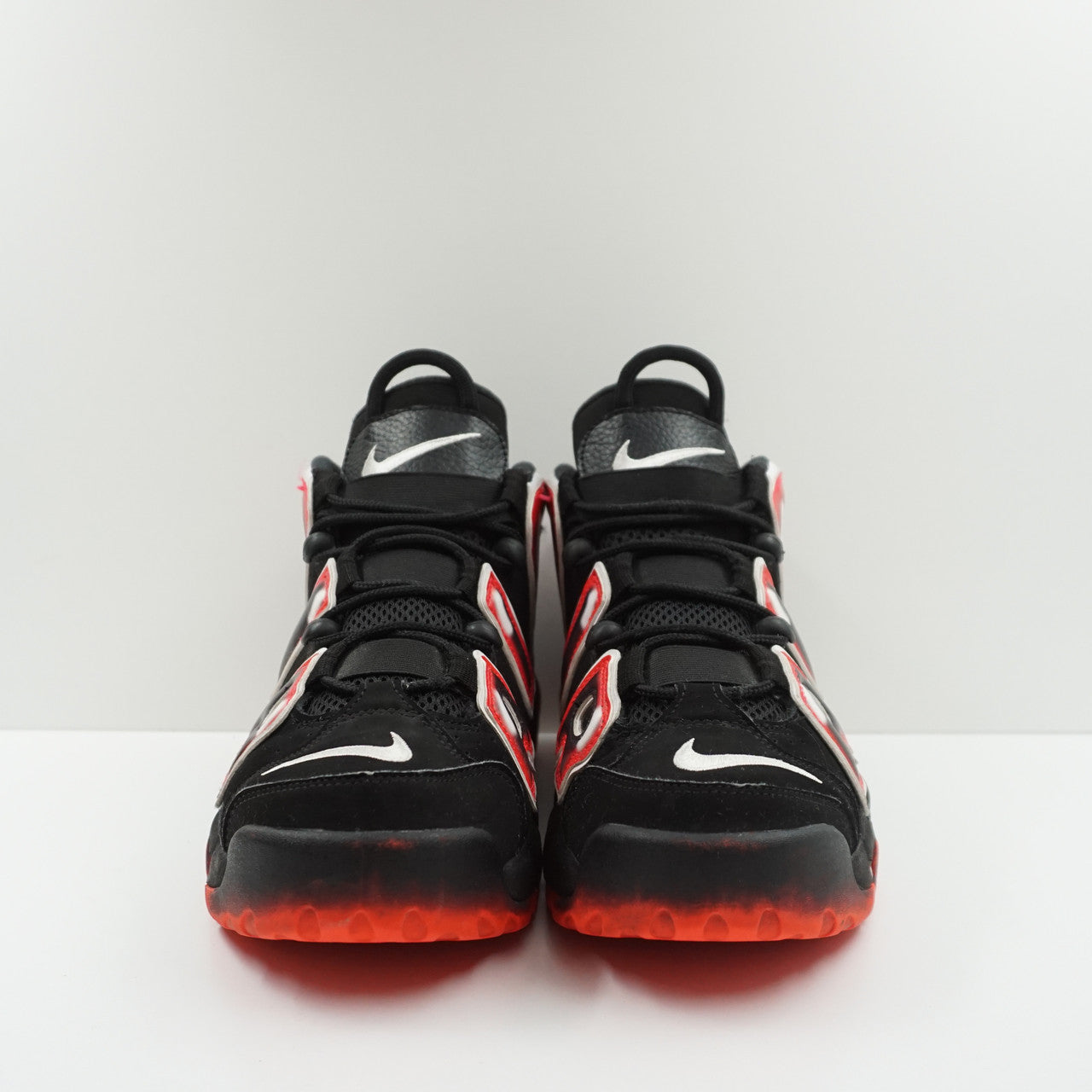 Nike Air More Uptempo Black White Laser Crimson