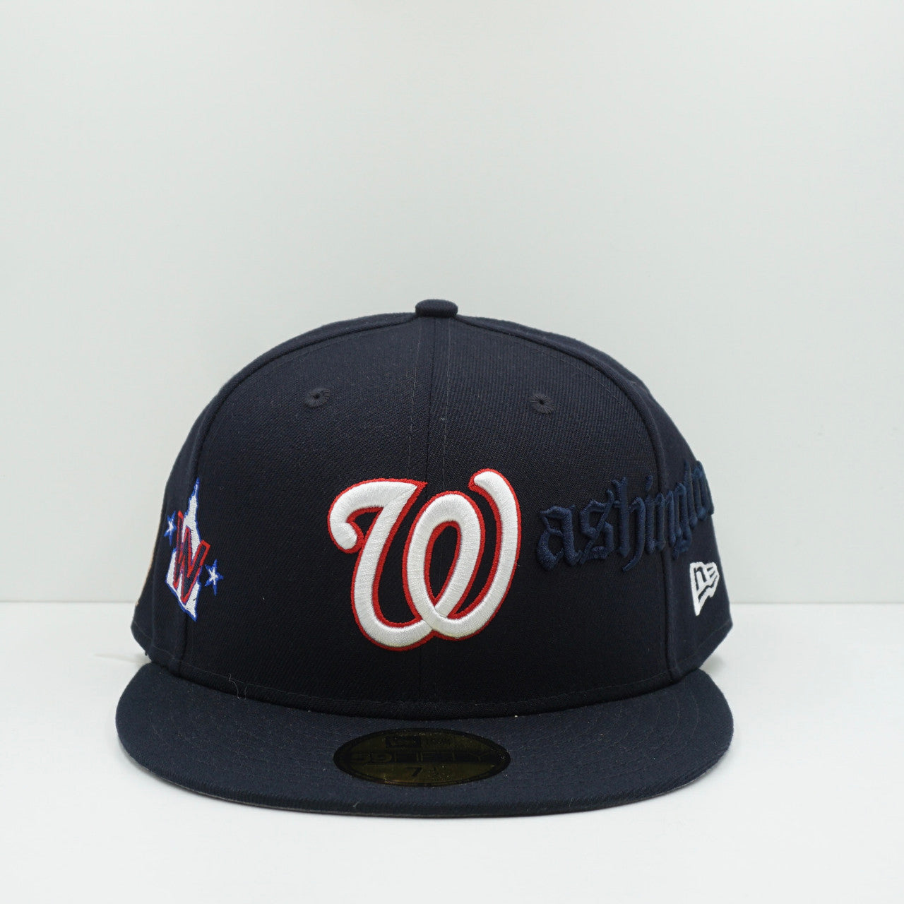 New Era Washington Nationals Script Navy/Red Fitted Cap