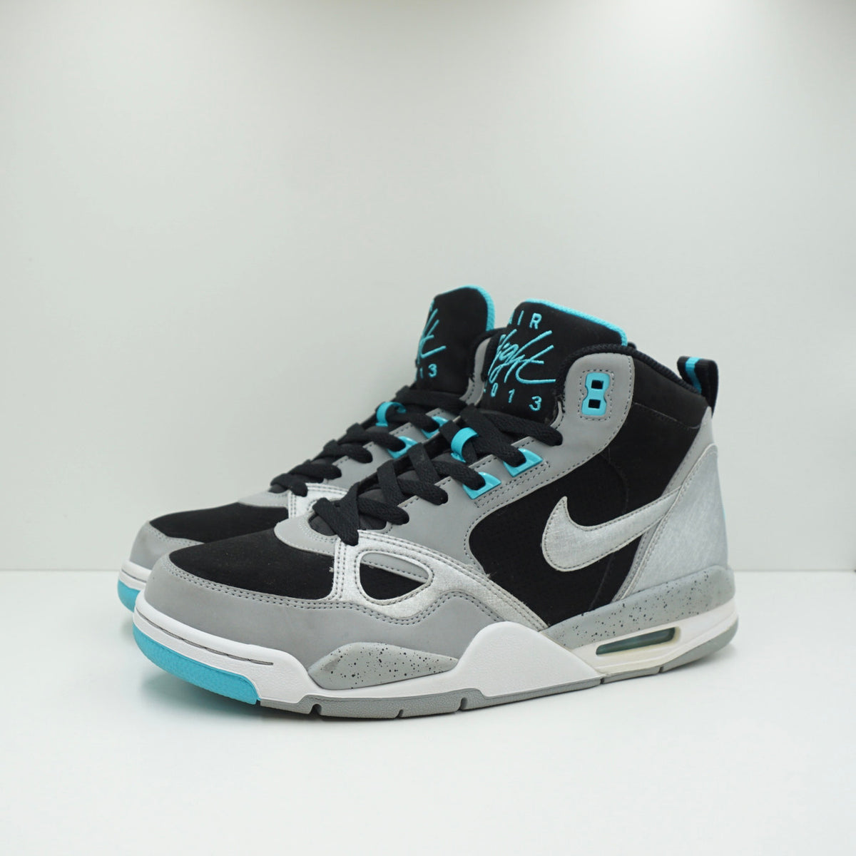 Nike Air Flight 13 Mid Black Metallic Silver