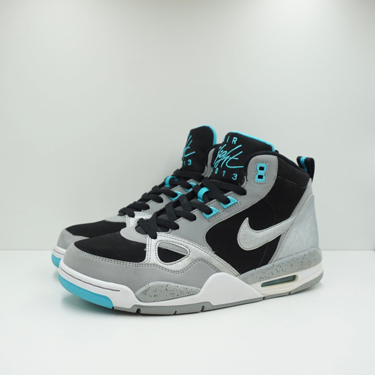 Nike Air Flight 13 Mid Black Metallic Silver