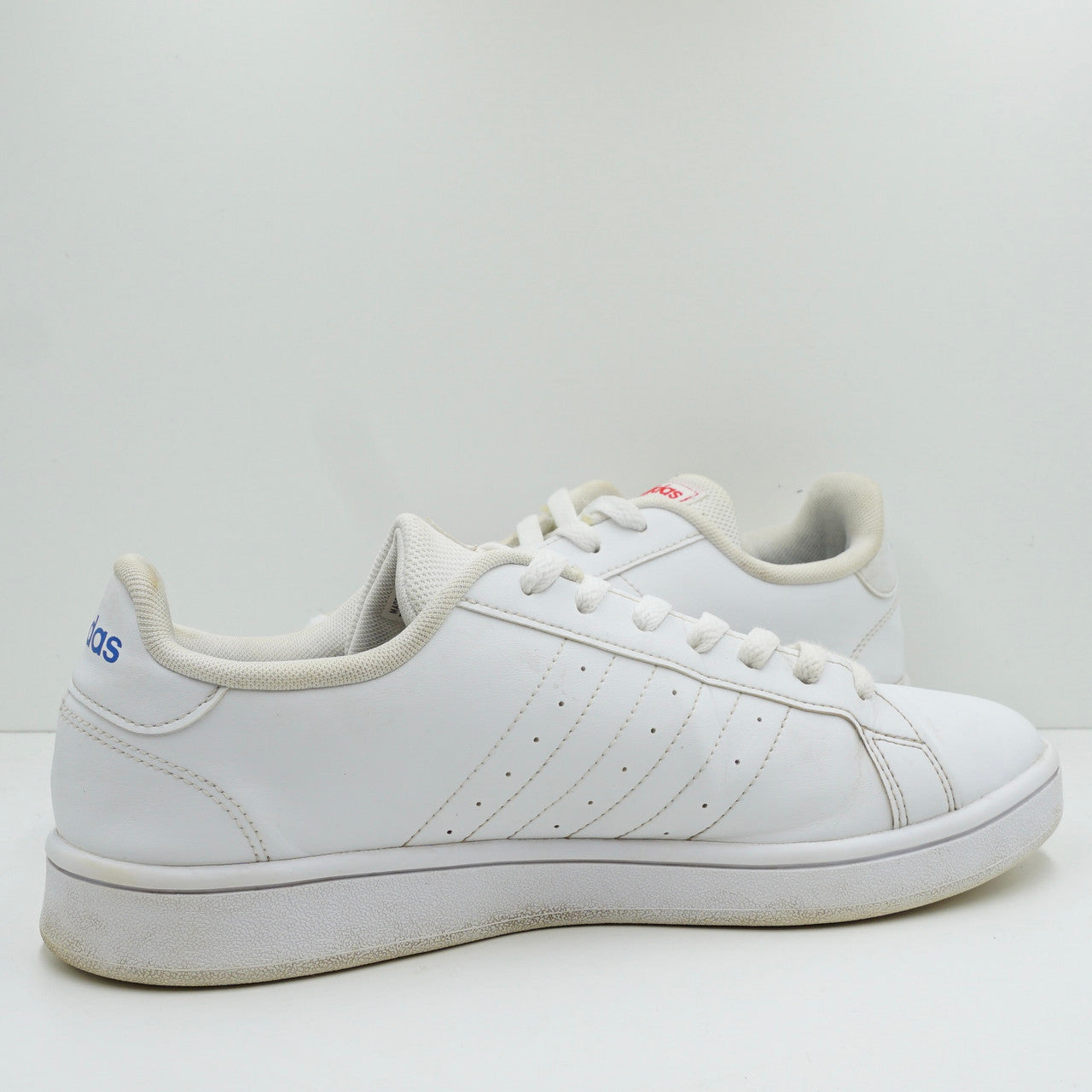 Adidas Grand Court Base White Blue Active Red