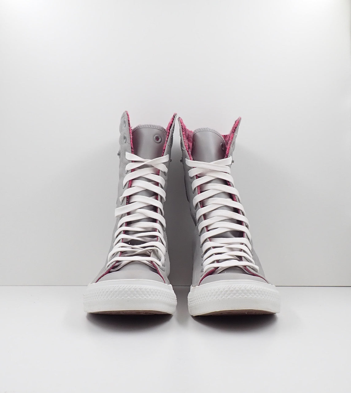 Converse Chuck Taylor All Star High Leather Grey/Pink
